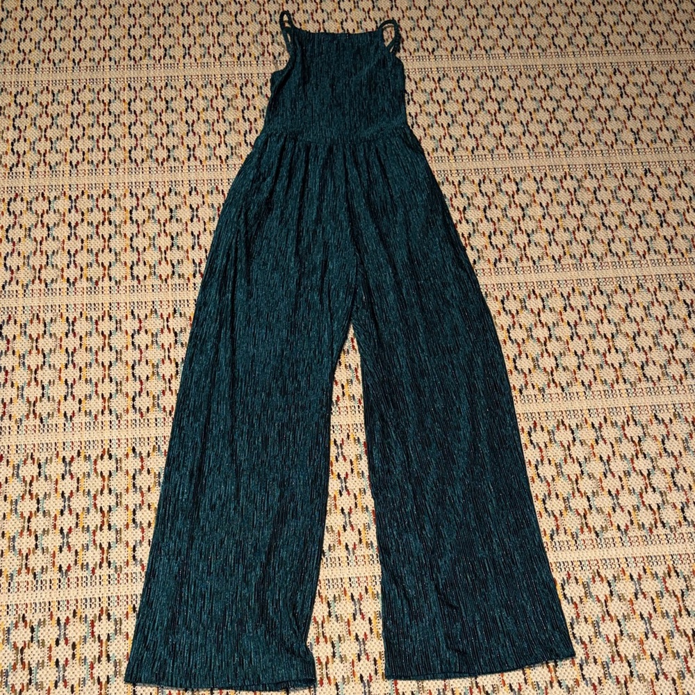 Elegant Teal Sleeveless Jumpsuit